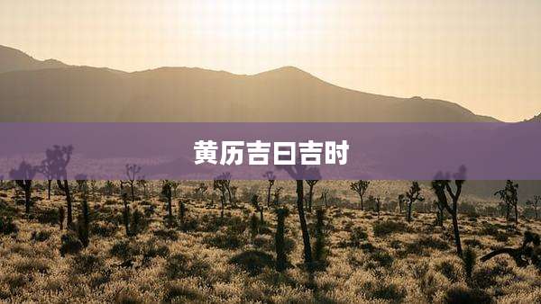 黄历吉曰吉时