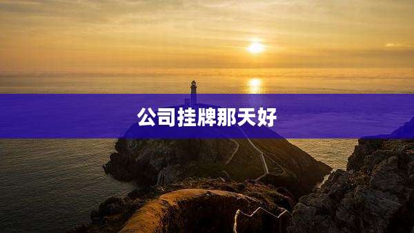 公司挂牌那天好