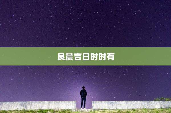 良晨吉日时时有