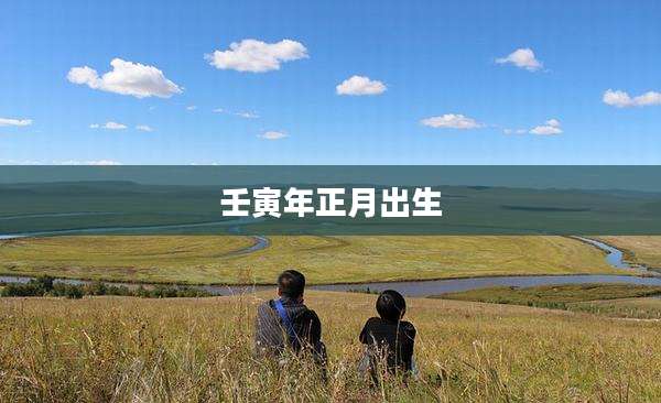 壬寅年正月出生