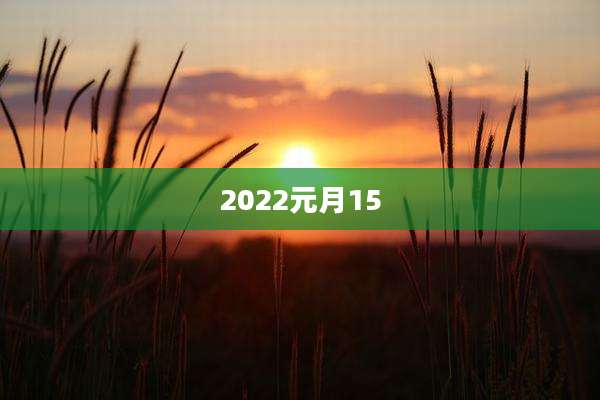 2022元月15