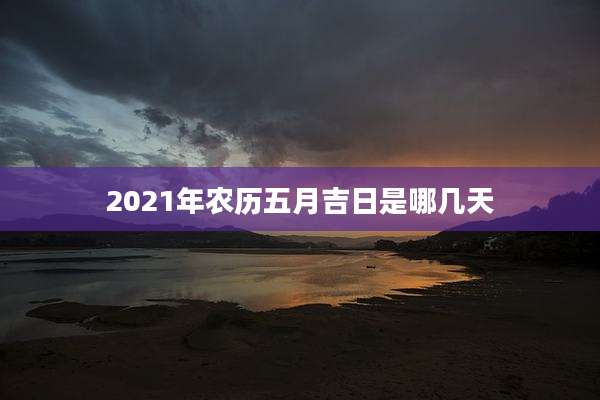2021年农历五月吉日是哪几天