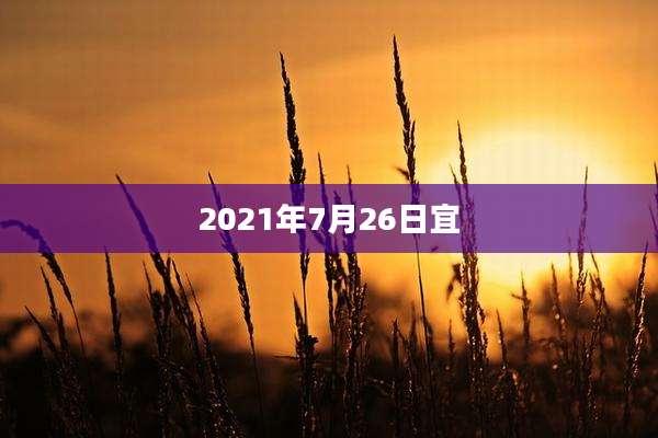 2021年7月26日宜