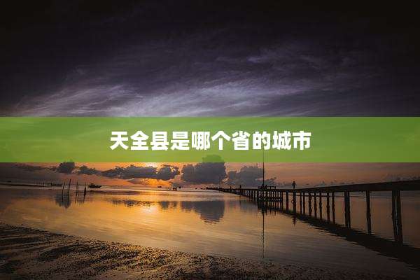 天全县是哪个省的城市