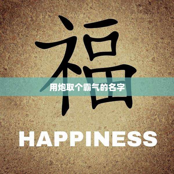 用炮取个霸气的名字