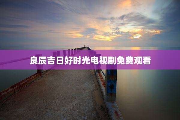 良辰吉日好时光电视剧免费观看