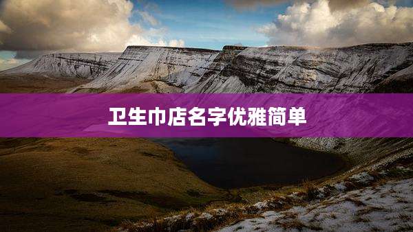 卫生巾店名字优雅简单