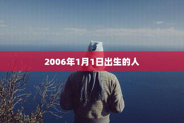 2006年1月1日出生的人