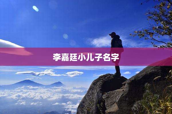 李嘉廷小儿子名字