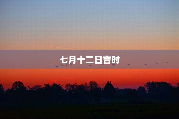 七月十二日吉时