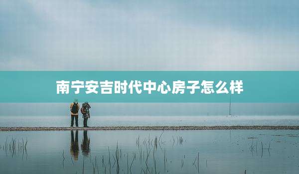 南宁安吉时代中心房子怎么样