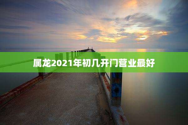 属龙2021年初几开门营业最好
