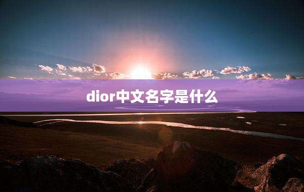 dior中文名字是什么