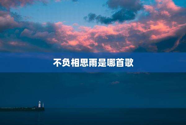 不负相思雨是哪首歌
