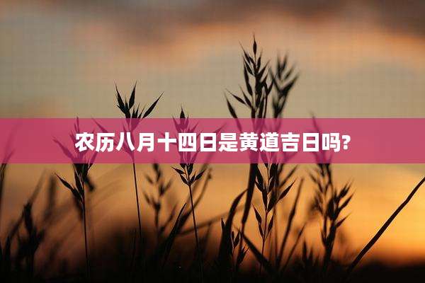 农历八月十四日是黄道吉日吗?
