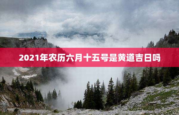 2021年农历六月十五号是黄道吉日吗
