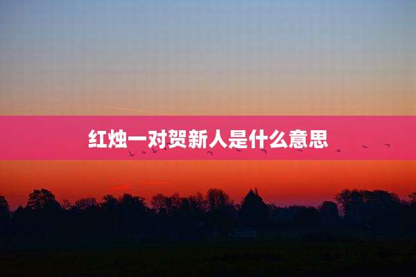 红烛一对贺新人是什么意思