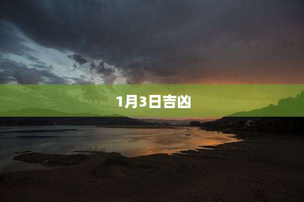 1月3日吉凶