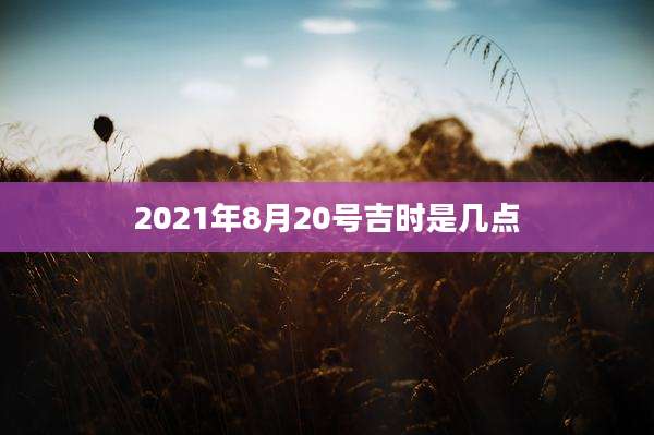 2021年8月20号吉时是几点