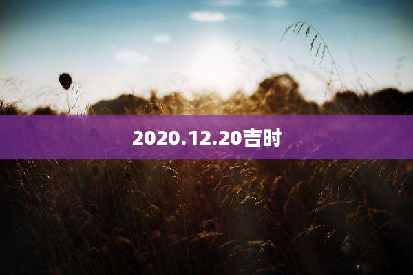 2020.12.20吉时