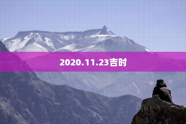 2020.11.23吉时