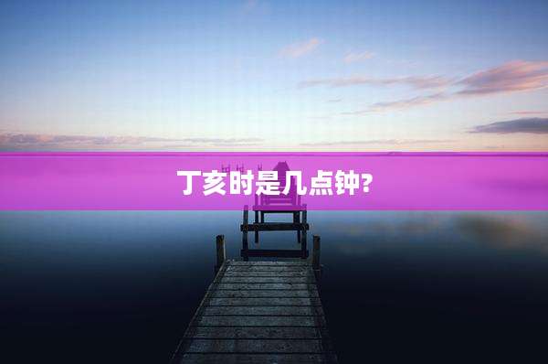 丁亥时是几点钟?