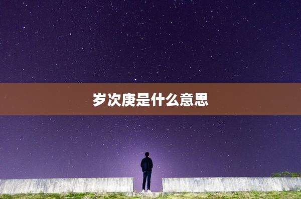 岁次庚是什么意思