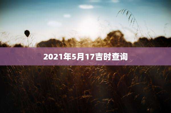 2021年5月17吉时查询