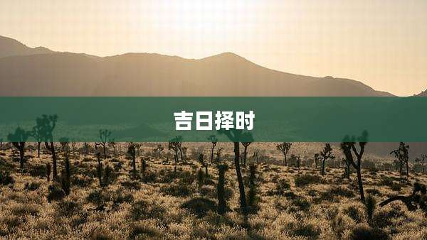 吉日择时