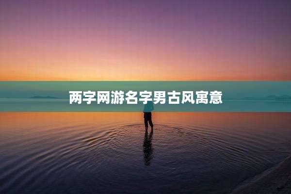 两字网游名字男古风寓意