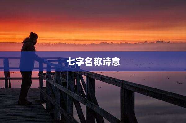 七字名称诗意