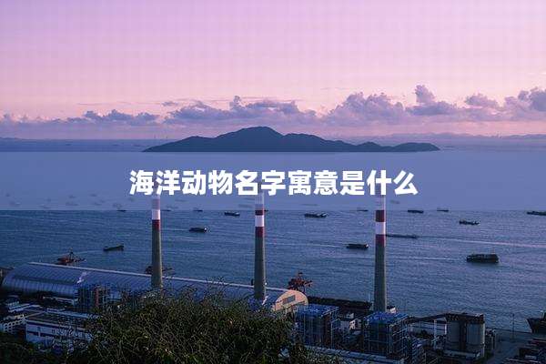 海洋动物名字寓意是什么