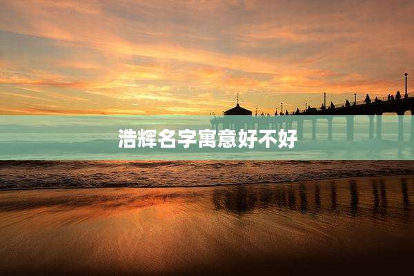 浩辉名字寓意好不好