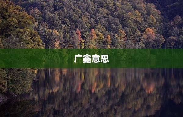 广鑫意思