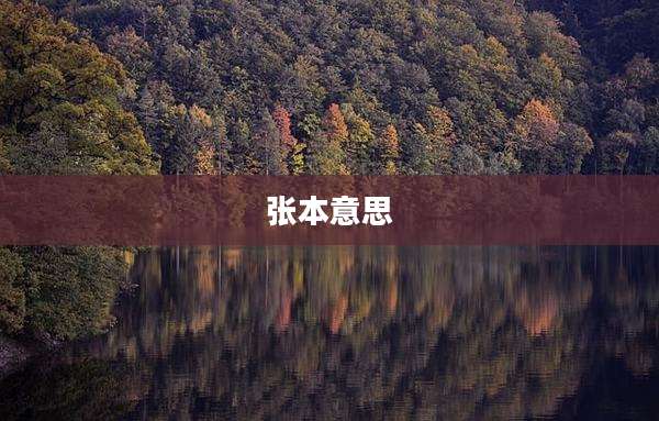 张本意思