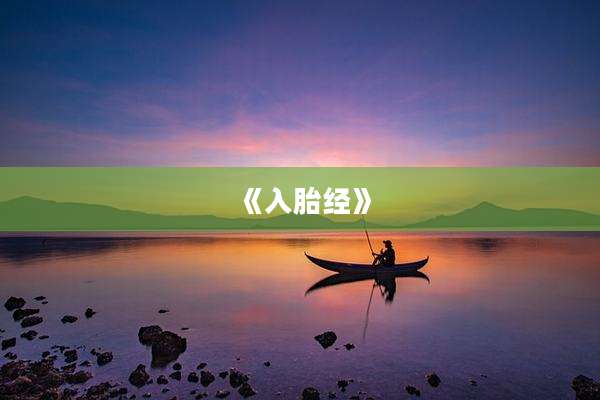 《入胎经》