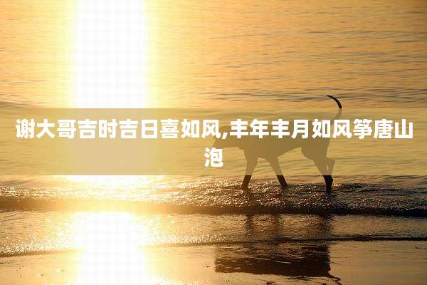 谢大哥吉时吉日喜如风,丰年丰月如风筝唐山泡