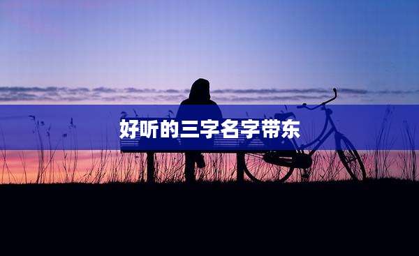 好听的三字名字带东