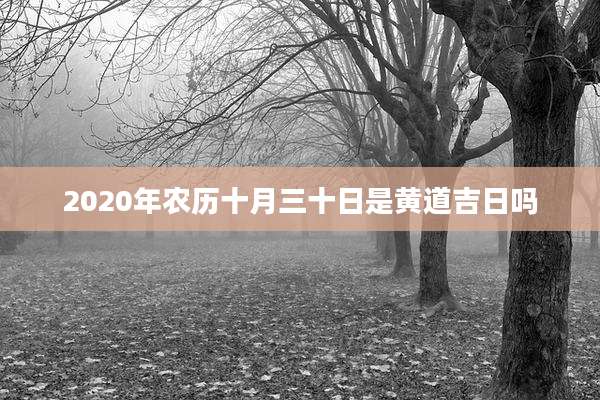 2020年农历十月三十日是黄道吉日吗