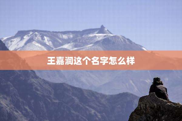 王嘉润这个名字怎么样