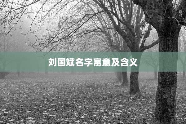刘国斌名字寓意及含义