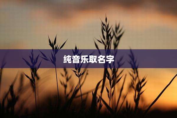纯音乐取名字