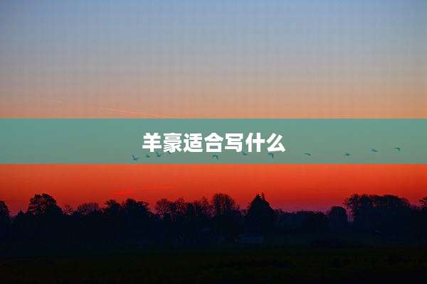 羊豪适合写什么