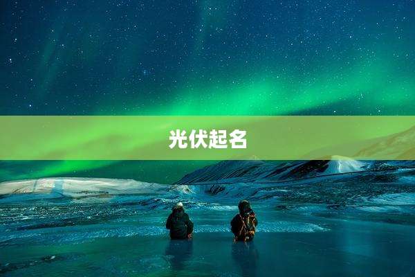 光伏起名