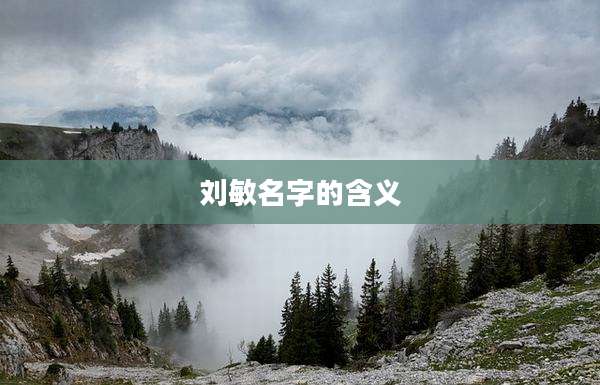 刘敏名字的含义