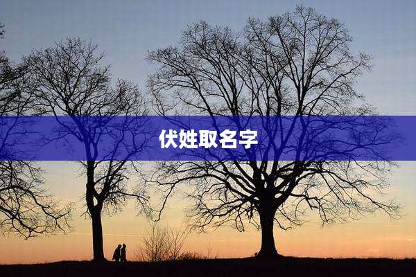 伏姓取名字