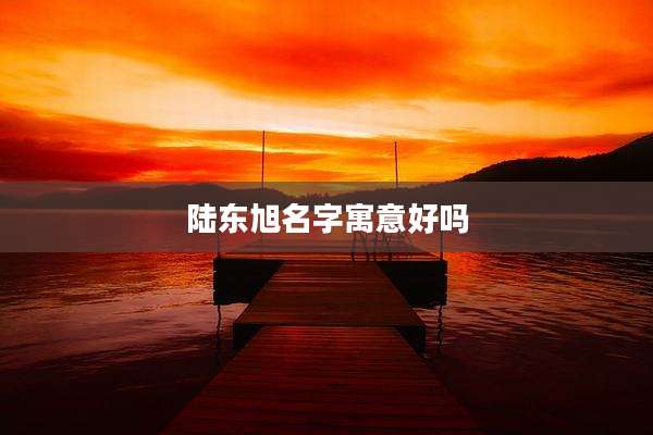 陆东旭名字寓意好吗