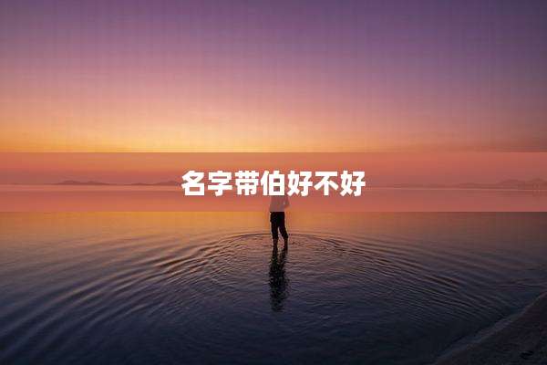 名字带伯好不好