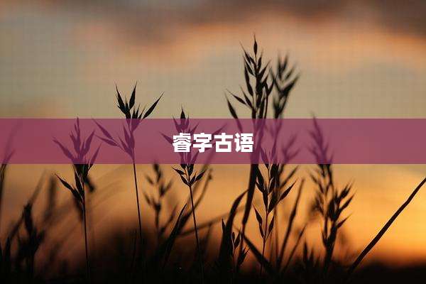 睿字古语
