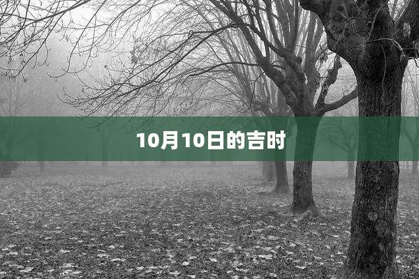 10月10日的吉时